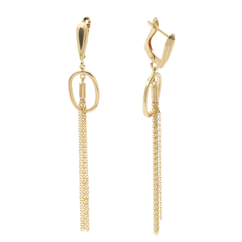 Cercei Eleganti Aur 14k Franjuri