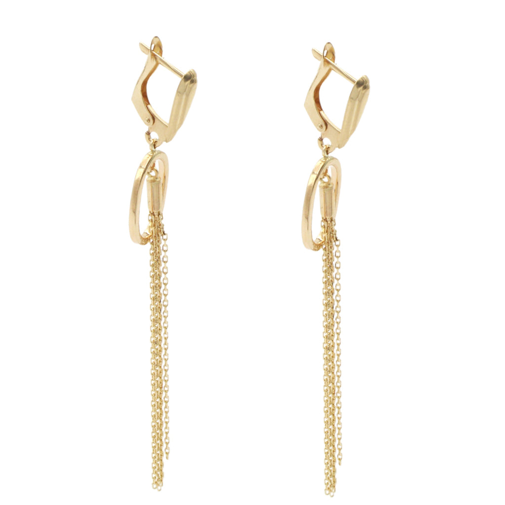 Cercei Eleganti Aur 14k Franjuri