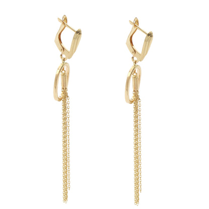 Cercei Eleganti Aur 14k Franjuri