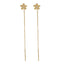 Cercei Fir Aur 14k Floare cu Piatra Zirconia