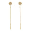 Cercei Fir Aur 14k Floare Daisy cu Pietre Zirconia