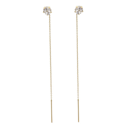 Cercei Fir Aur 14k Piatra Zirconia