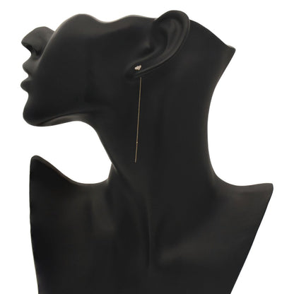 Cercei Fir Aur 14k Piatra Zirconia