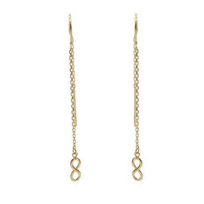 Cercei Fir Dublu Aur 14k Infinit