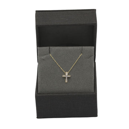 Lant Aur 14k Cruce cu Pietre Zirconia